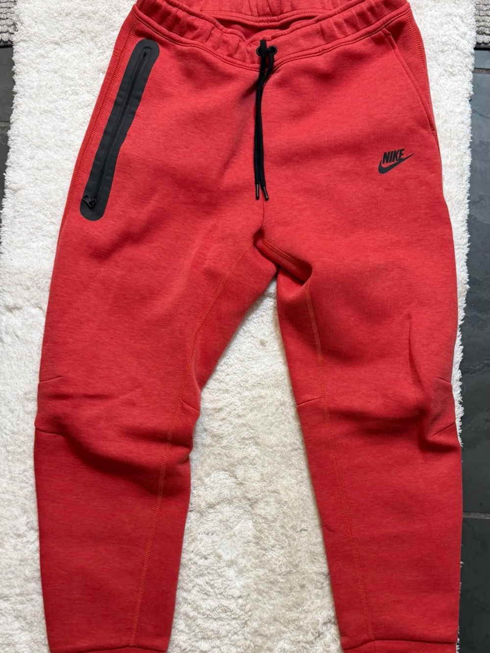 Nike Red Kids Sweatpants with Black Trim